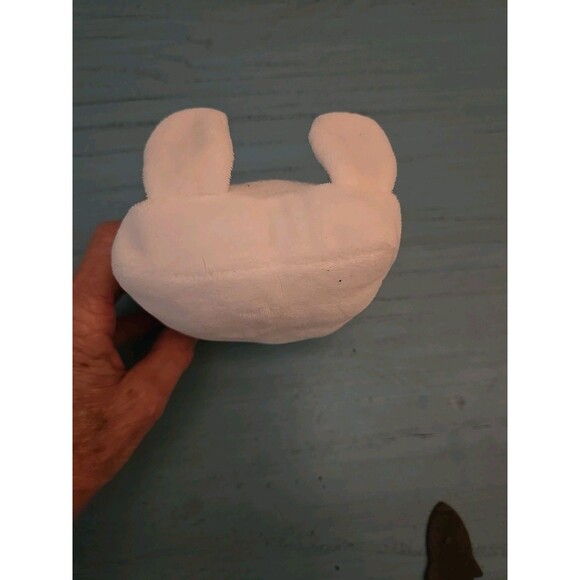 HALLMARK EASTER TUCK A BELLIES WHITE RAINBOW BUNNY RABBIT STUFFED ANIMAL PLUSH - Picture 2 of 7